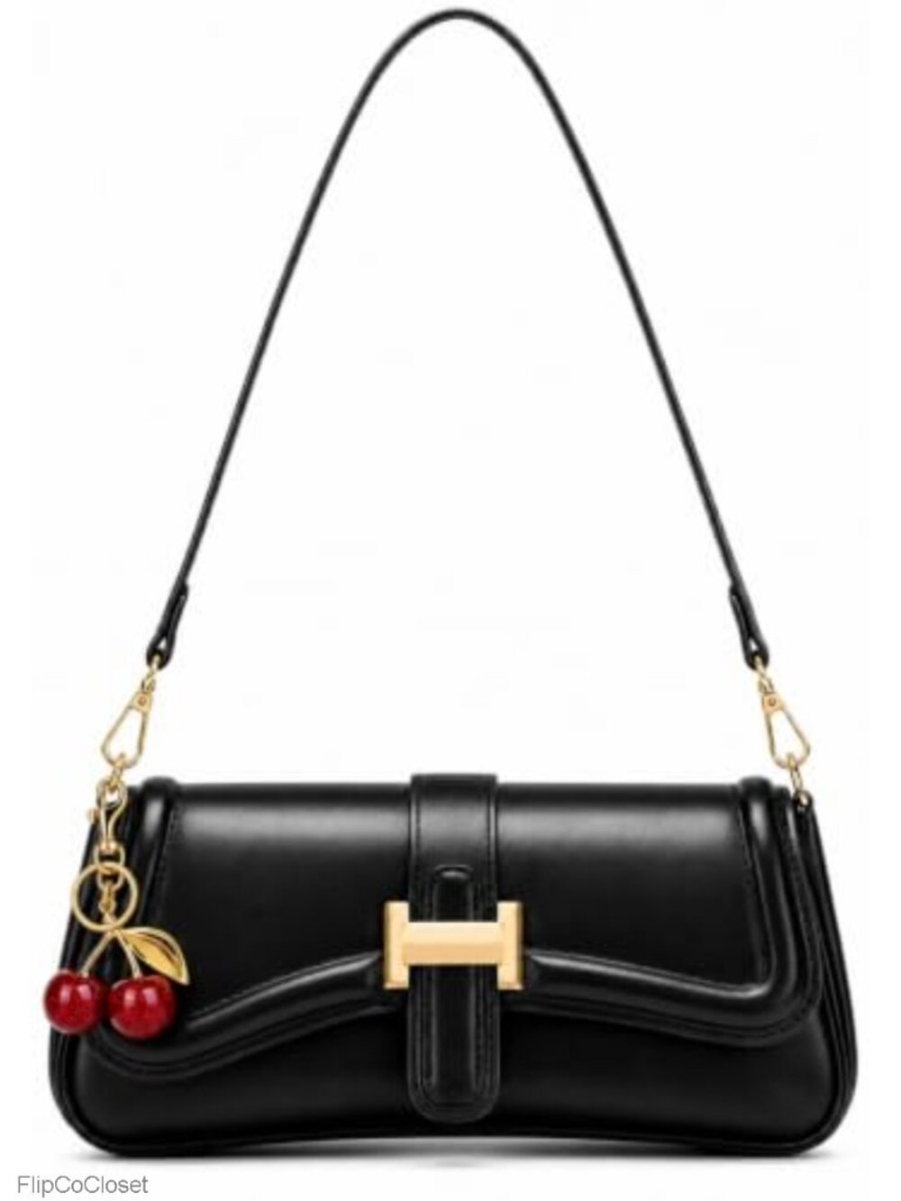 Small Vegan Leather Hobo Shoulder Bag with 2 Crossbody Straps Multi-Way Purse